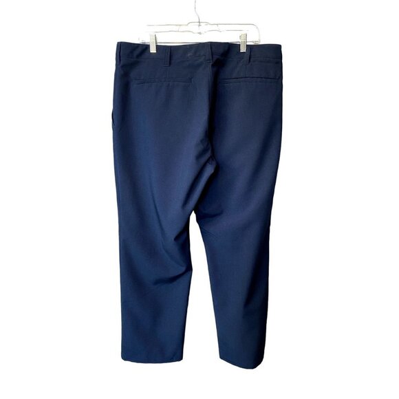 Bluffworks Pants Men 37X30 Navy Blue Original Straight Performance Tech Slacks - Picture 4 of 6